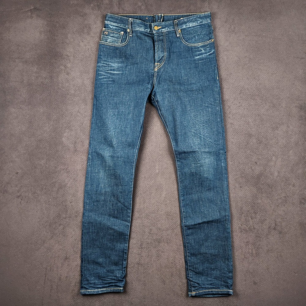 Scotch & Soda Vernon Jeans Mens 36x34 Blue Straight Leg Amsterdams Blauw Denim